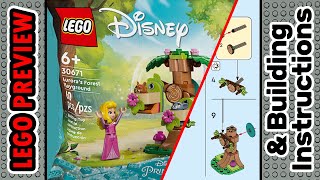PREVIEW: 30671, LEGO Disney, Aurora's Forest Playground & Building Instructions! LEGO 2024