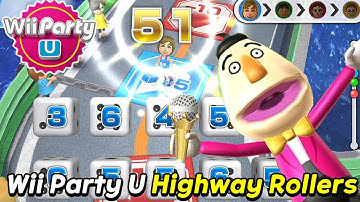 Wii Party U Highway Rollers Gameplay | Alex Vs Claudia Vs Zi-Kai Vs Skip | Expert com
