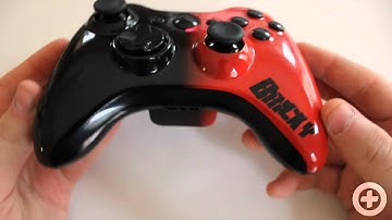 Custom Painted   Airbrushed Xbox 360 Controller   Bricky Red   Black Fade   C Controller Plus