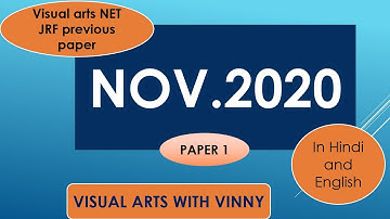 ANSWER KEY PAPER 1 UGC NET JRF VISUAL ARTS 5 nov. 2020  full solution