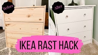 Hi friends! in today's video i'm showing you how i transformed this
plain wood ikea rast dresser into a beautiful white
nightstand/dresser. it's super easy t...