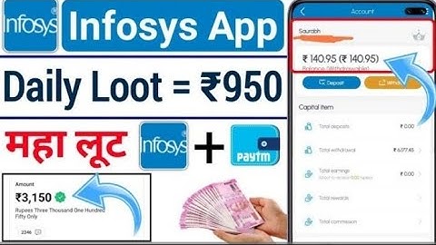 👇Infosys Invest App Earning App | Infosys App se Paise 💸Kaise Kamaye | Infosys App✅ Payment Proof 💯