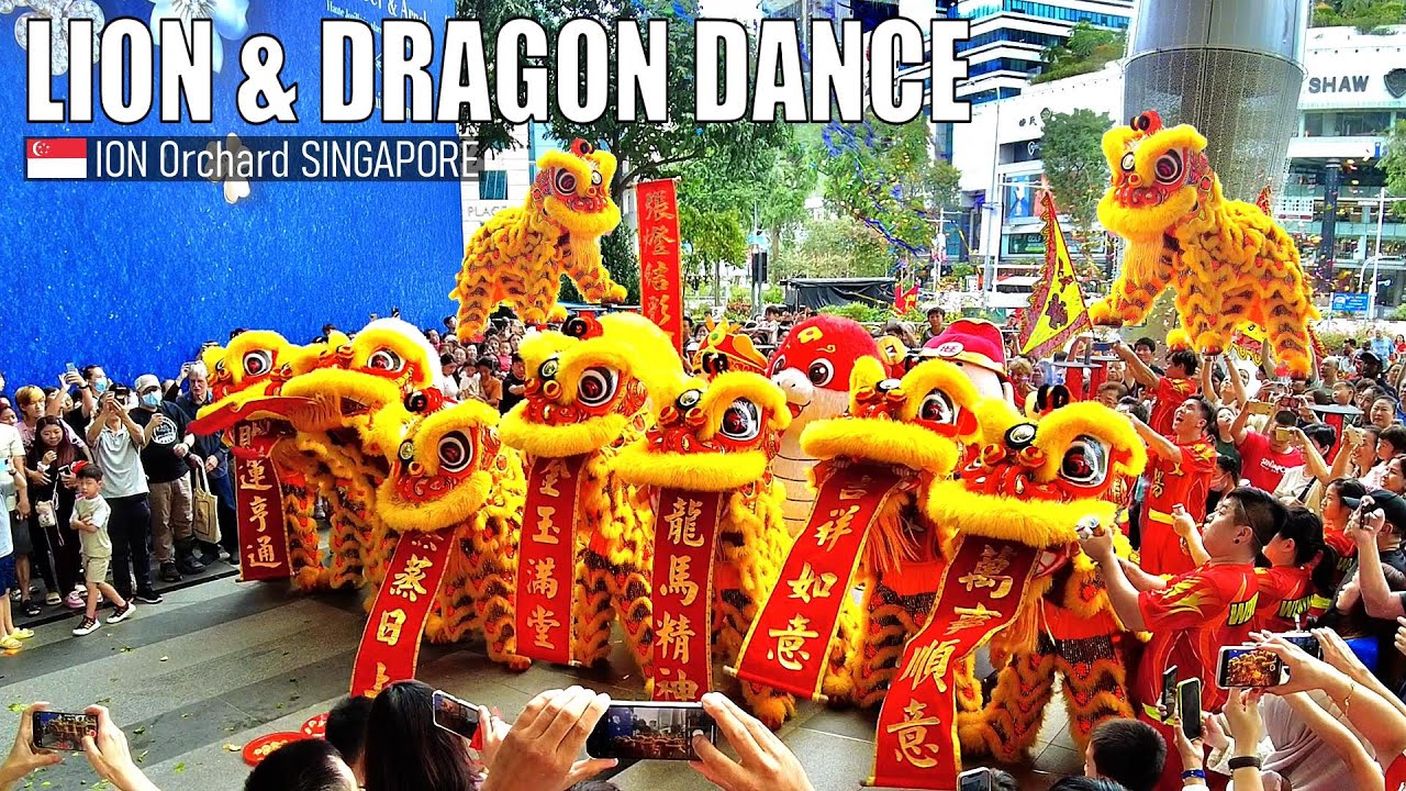 Amazing Lion & Dragon Dance - Year of Snake 2025 - ION Orchard, Singapore 🇸🇬 - Walking Tour [4K]