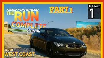 NEED FOR SPEED: THE RUN | STAGE 1 | WEST COAST | WALKTHROUGH PART 1 (4K 60 FPS)