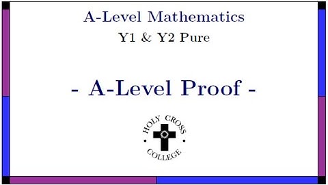 Y1 and Y2 Pure - Methods of Proof - Part 1 - Exhaustion and Counter Example