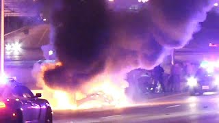 Man saved from car fire in southwest Miami-Dade