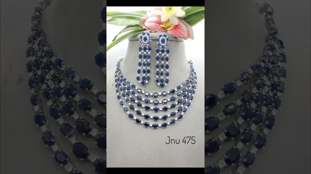 Victorian Dual Tone Gold Silver Ruby Choker Necklace Set With Statement Chandbali Earrings