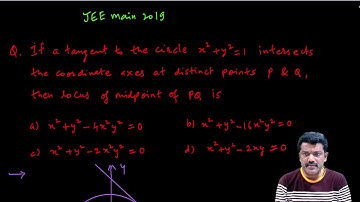If a tangent to the circle x² + y² = 1 intersects coordinate axes at distinct  point P and Q then lo