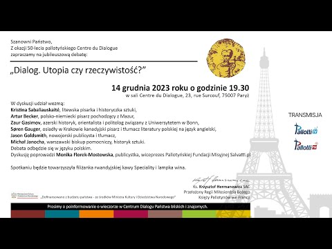 Centre du Dialogue 🔴 DEBATA: Dialog. Utopia czy rzeczywistość?