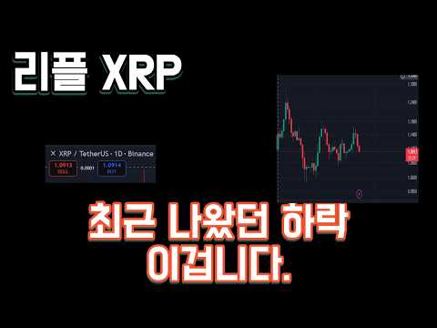 리플 XRP 최근 나왔던 하락 이겁니다.