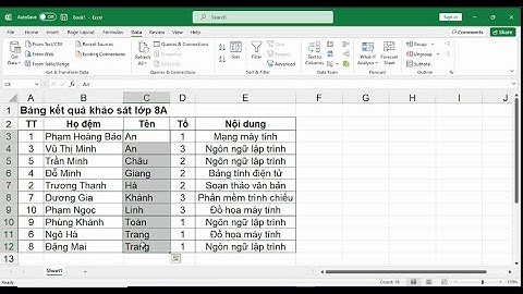 [Tin học 8 KNTT] Bài 6: Sắp xếp và lọc dữ liệu #tinhoc