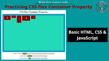Practicing CSS Flex Container Property | HTML CSS & JavaScript