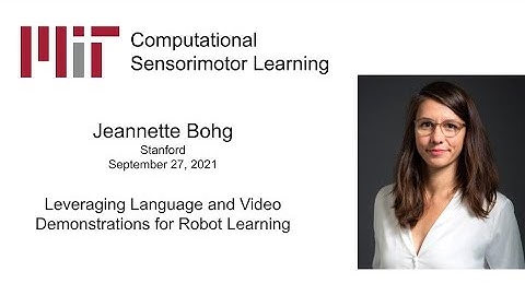 CSL seminar: Jeannette Bohg