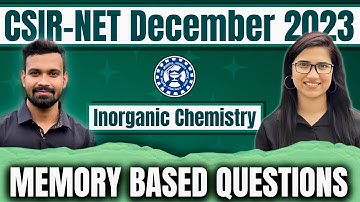 CSIR NET Dec 2023 Chemistry Solutions | Memory Based Questions | Answer Key |Exam Analysis Chemistry