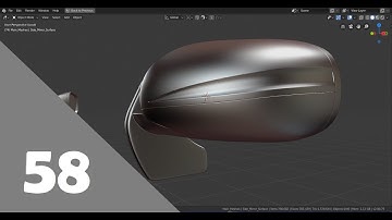 Blender 2.8 Car Modeling Tutorial - Part 58 (Side Mirrors - Final Part)