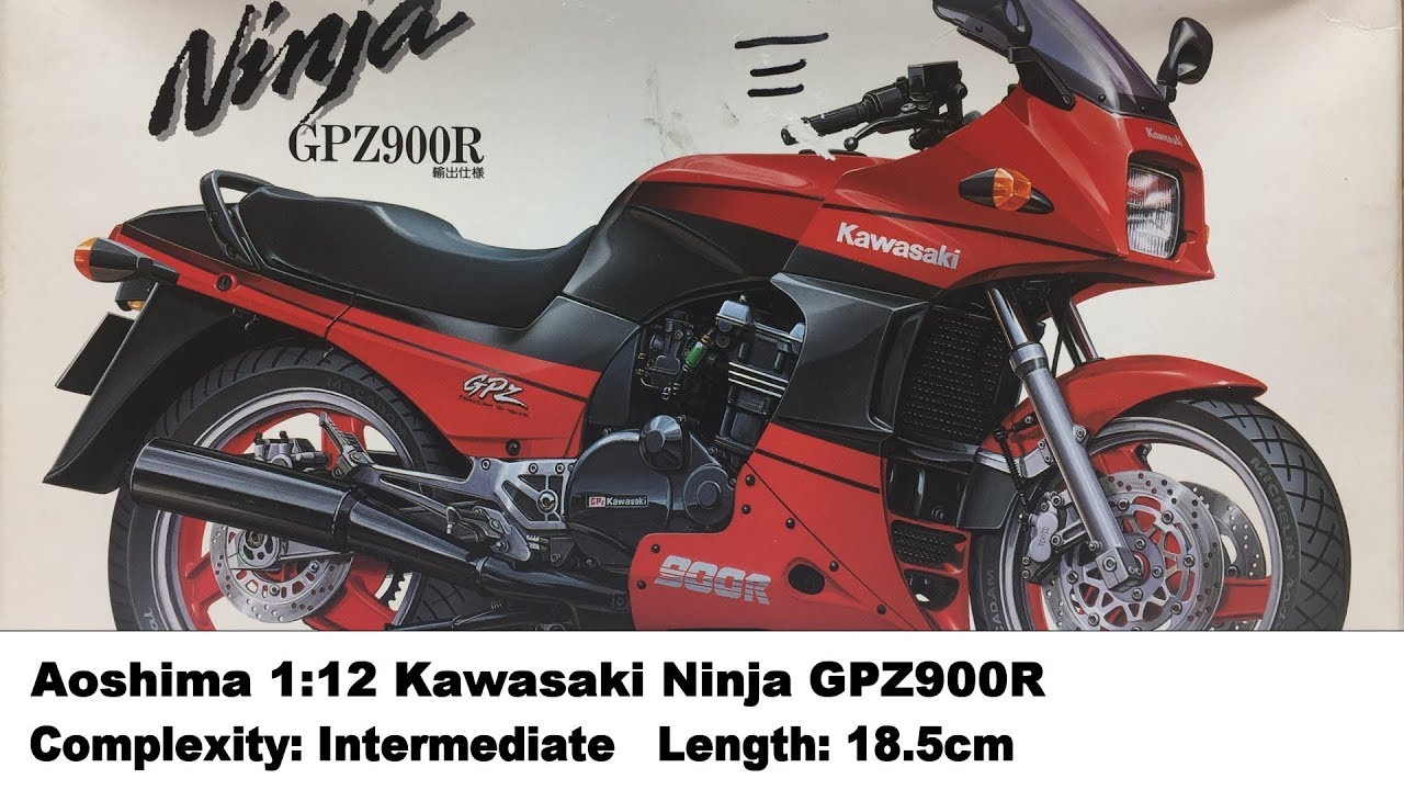 Aoshima 1/12 BIKE Kawasaki GPZ900R Ninja A2 Plastic Model Kit from Japan NEW 
