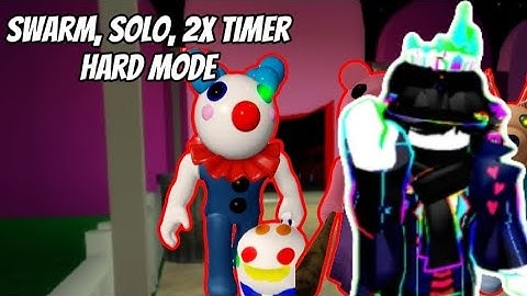 Roblox piggy IMPOSSIBLE MODE (Swarm, Solo, Hard mode, 2x timer)