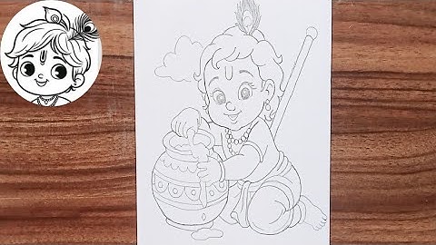 How to Make Easy Krishna drawing |Krishna bhagwan drawing |Drawing pictures |Chitra