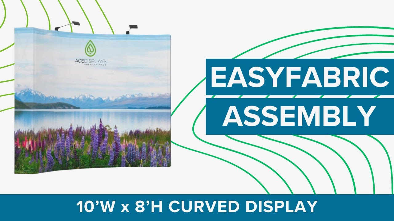 10ft W x 8ft H | Curved Display | Pop Up Display | EasyFabric | Ace Displays