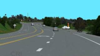 3D Forensic Reconstruction Animation SUV Cuts Off Compact