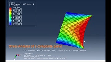 Abaqus | Stress analysis of a composite plate/panel