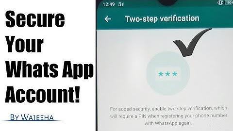 How To Activate Whatsapp 2step Verification How To Secure Your Whatsapp  Feature? [Video Tutorial]