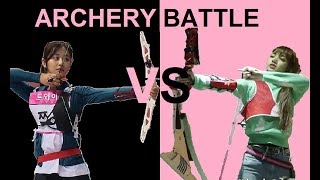 ARCHERY BATTLE - Lisa (BLACKPINK) VS Tzuyu (TWICE)