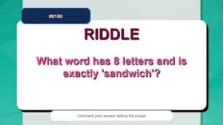 Daily Brain Teaser #0180 | 1 Minute Riddle screenshot 2