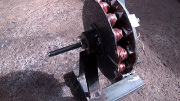 (Tutorial) Creating an AC power generator, by using a permanent magnet ex loadspeaker. Part 1