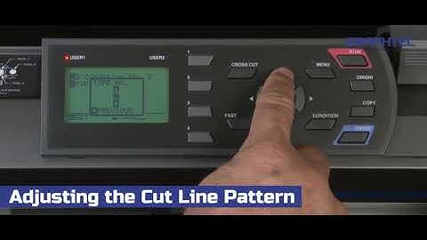 How to adjust the Cut Line Pattern on the Graphtec FC8600