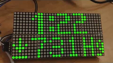 Informer MAX7219 16x64 + ESP