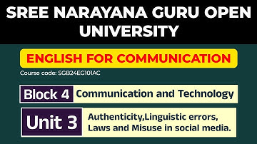 SGOU-English for communication/block 4/unit 3 Authenticity,Linguistic errors,misuse in social media