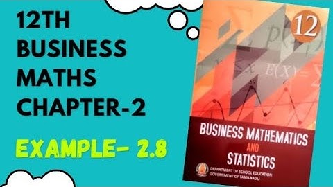 Integral Calculas [I] 12th Business maths Chapter -2 Example- 2.8 | Maths Scoop |