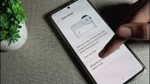 Data Saver on in Samsung galaxy A53, how to on data saver