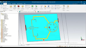 full-duplex dual-band  antenna with neutralization line using 5 way 180 ring hybrid coupler in CST
