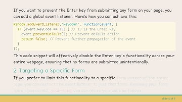How to Disable Enter Press in a Select Field for Smooth Form Handling