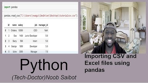Python: Importing a CSV and an Excel file using PANDAS #python