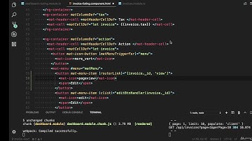 Creating Invoice list in Angular7 - Part 3 - Adding View Action Item to Table