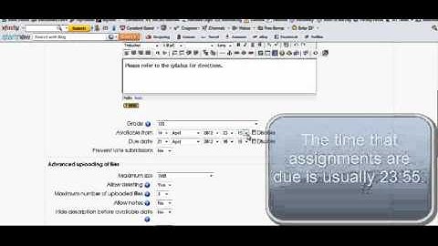Adding an Assignment on Moodle