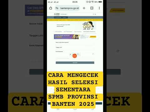 CARA MENGECEK HASIL SELEKSI SEMENTARA PENDAFTARAN SPMB PROVINSI BANTEN 2025 #videoshort