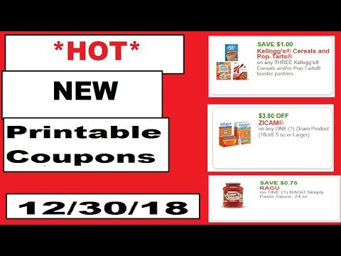 *HOT* New Printable Coupons!- 12/30/18