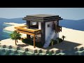 How to build the best exotic beach house  minecraft rtx