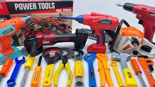 13-minute unboxing: Drill, chainsaw, and toolbox all included; immersive engineering experience.