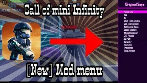 New Call of mini Infinity Mod menu