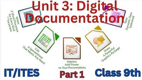 Class 9th: Unit 3: Digital Documentation _ Part 1