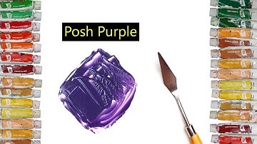 How To Make Posh Purple Color - Mixing Acrylic Colors