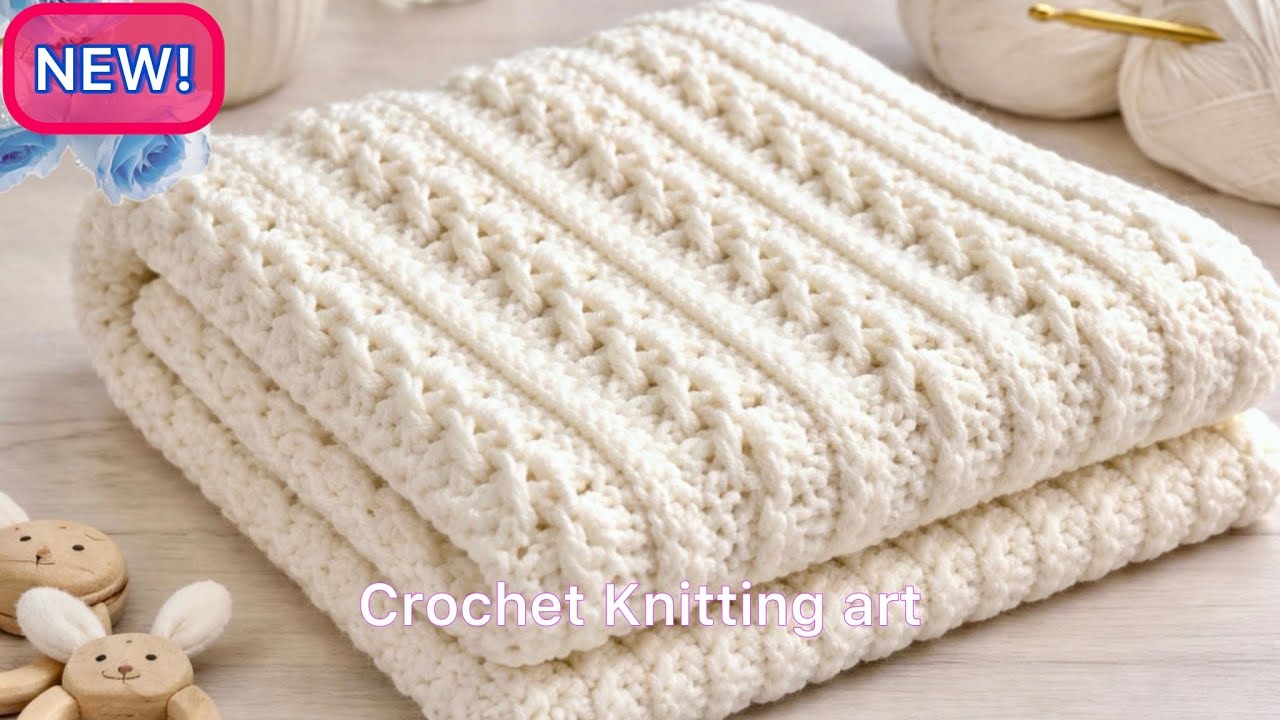 Easy Crochet Stitch for Beginners 🧶 Beautiful Pattern for Baby Blankets, Shawls & More
