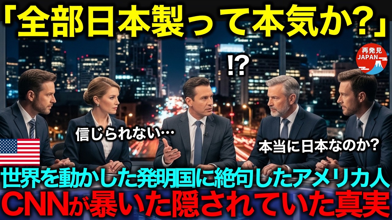 【海外の反応】「これ全部アメリカ製じゃなかったの！？」CNNが生放送で暴いた真の発明国ランキングに衝撃を受けたアメリカ人。世界の常識を塗り替えた真実にスタジオ騒然