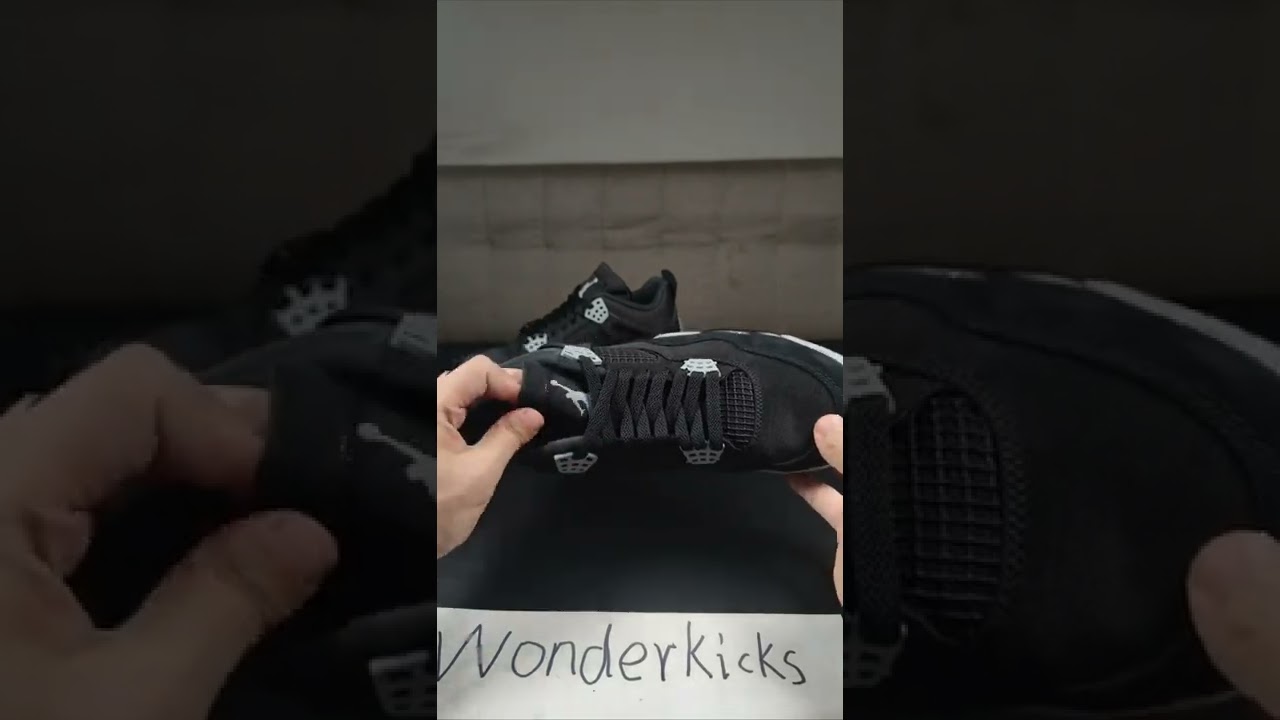 UA Jordan 4 Retro SE Black Canvas Unboxing Wonderkicks
