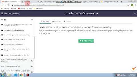 Kiểm tra chuỗi Palindrome